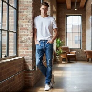 Diesel Buster Tapered Jeans 009HN Stretch Denim Size 34x32